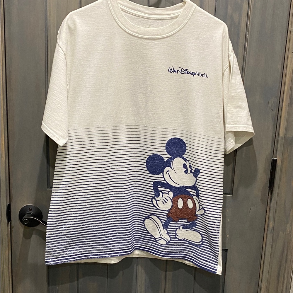 Disney white and Blue Mickey Mouse Tee